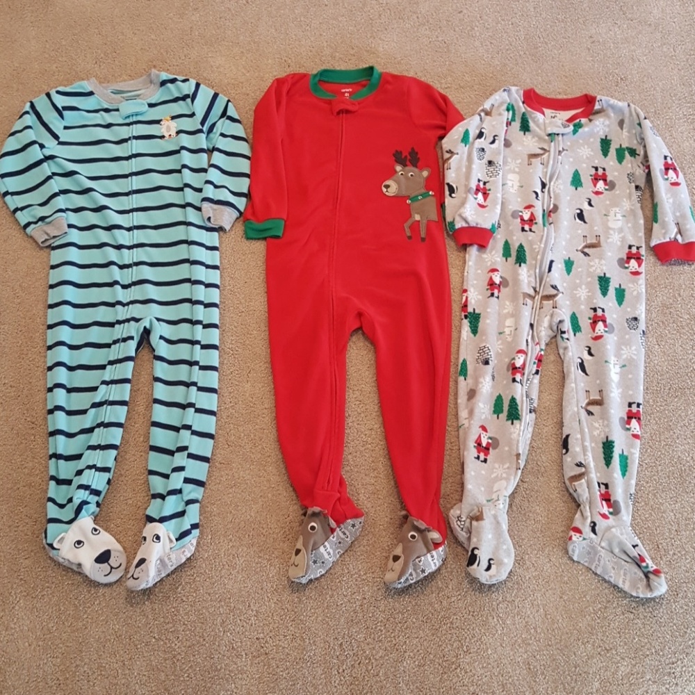 Boys footed pajamas